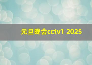 元旦晚会cctv1 2025